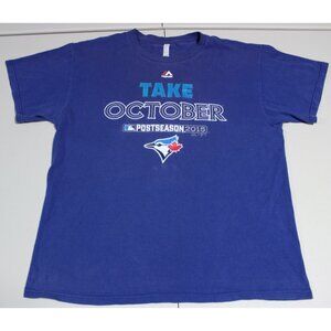 Toronto Blue Jays "Take October" 2015 MLB Postseason Tee Shirt Large  Majestic